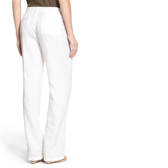 Caslon Drawstring Linen Pants - Picture 3 of 5